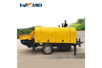 Diesel trailer mounted concrete pump machine