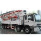 Inspect the concrete pump truck in an all-round way