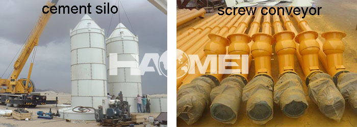cement silos and screw conveyors
