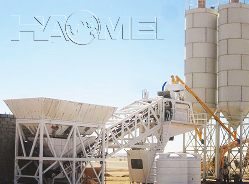 a 75m3 h mobile concrete batch plant