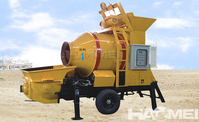 concrete mixing and pumping machine