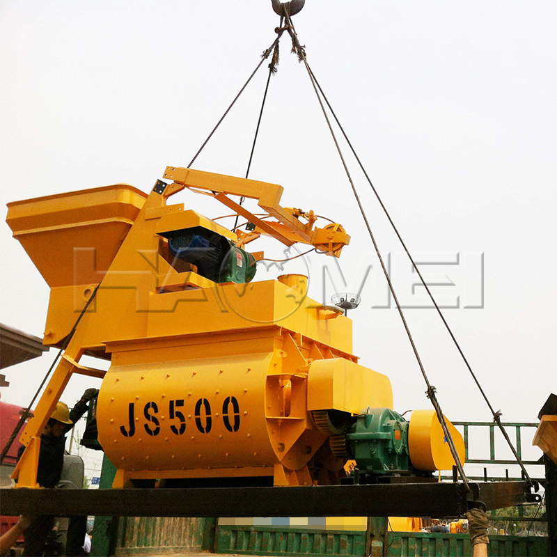 Js500 Concrete Mixer Twin Shaft Mixer Haomei Machinery