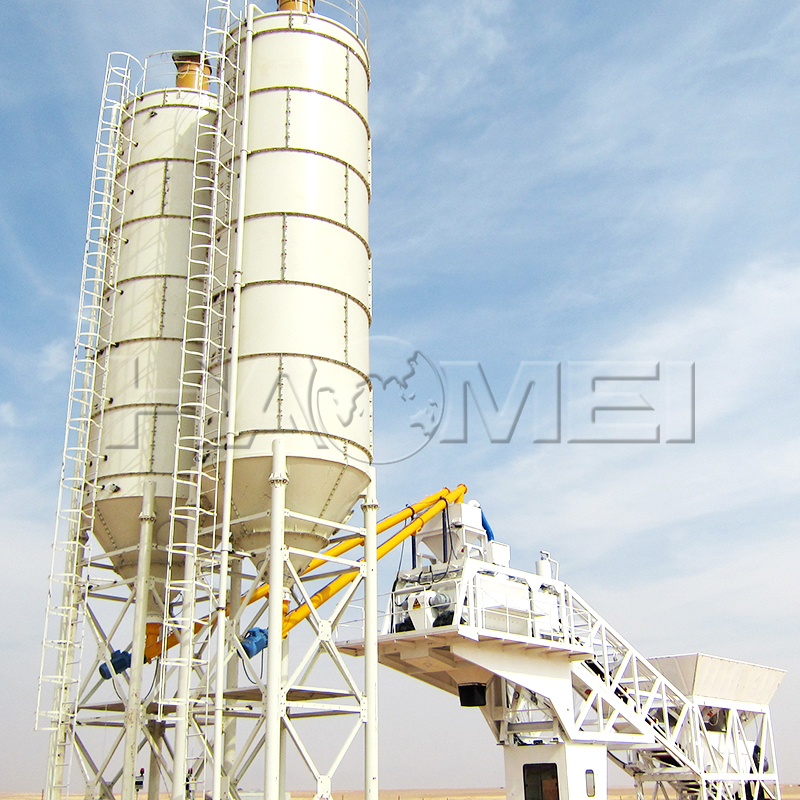 YHZS75 mobile concrete batching plant