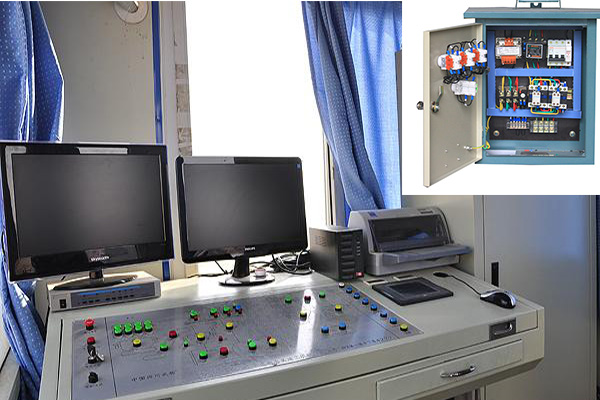 concrete batching plant operation panel and power cabinet