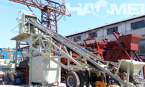 yhzs mobile concrete batching plant