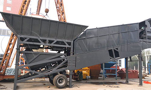 yhzs50 mobile concrete batching plant