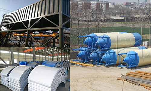 Silo types for mobile concrete batching plants