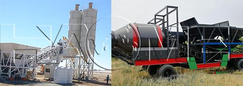 ordinary and drum mobile concrete batching plants