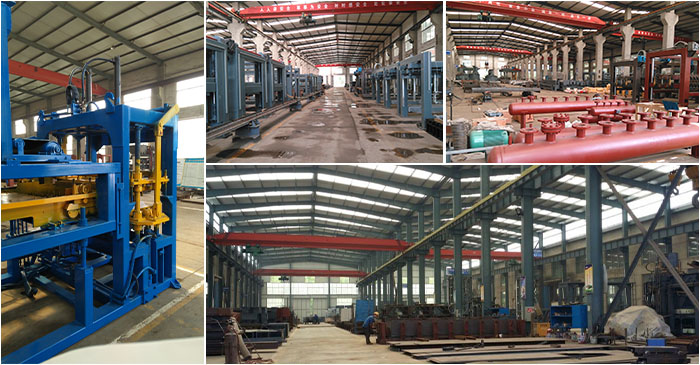 workshop of Haomei QT12-15 concrete brick making machine