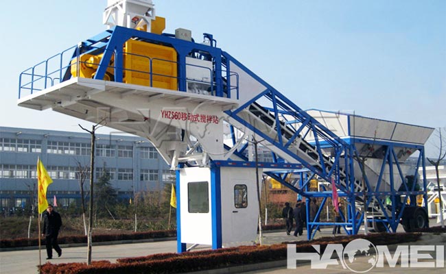 mobile mini concrete batching plant