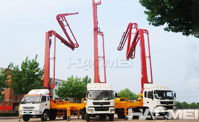 concrete pump truck types